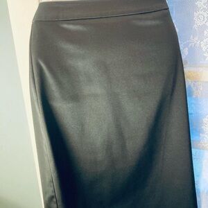 JS Collections black faux leather skirt Size 6